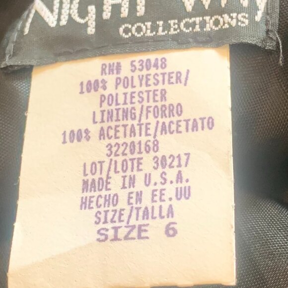 Nightway Collections Floor Length Black Gown Size 6 - Picture 4 of 6